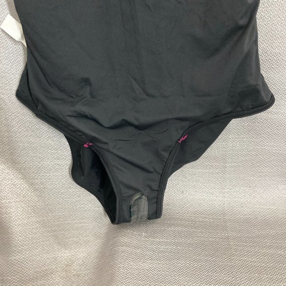 MY CHARMO Women Padded Bra Bathing Suit One Piece Sz SMALL Pink Black UPF 50+ - Picture 11 of 13